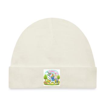 Schulkind 2024 - Baby Premium Organic Mütze - Naturweiß - Vorne