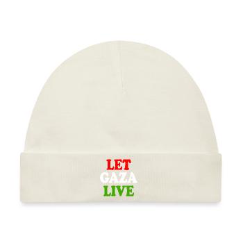 Let gaza live - Baby Premium Organic Mütze - Naturweiß - Vorne