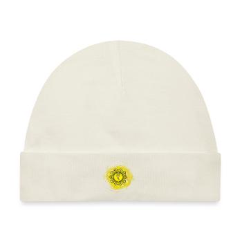 Manipura Drittes Chakra - Baby Premium Organic Mütze - Naturweiß - Vorne