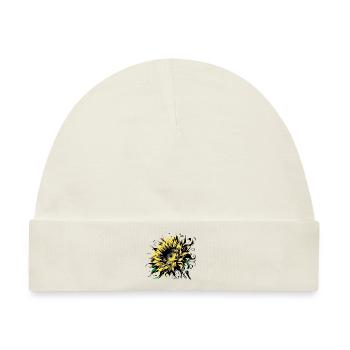 Sonnenblume | Sunflower - Baby Premium Organic Mütze - Naturweiß - Vorne