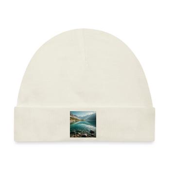 Bergsee Panorama - Baby Premium Organic Mütze - Naturweiß - Vorne