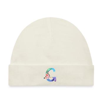 Buchstabe g Aquarell - Baby Premium Organic Mütze - Naturweiß - Vorne