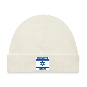 Stand with israel - Baby Premium Organic Mütze - Naturweiß - Vorne