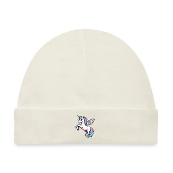 Licorne Einhorn Kawaii - Baby Premium Organic Mütze - Naturweiß - Vorne