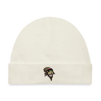 Löwe mit Dreadlocks Rastafari - Baby Premium Organic Mütze - Naturweiß - Vorne