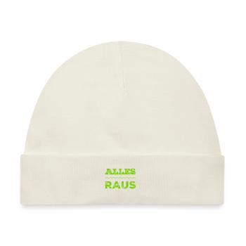 alle müssen raus - Baby Premium Organic Mütze - Naturweiß - Vorne