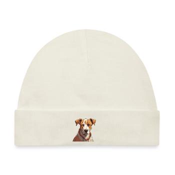 Treuer Begleiter Porträt Hund - Baby Premium Organic Mütze - Naturweiß - Vorne