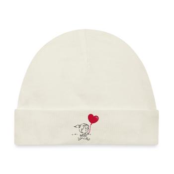 Passendes Herz Paar T-Shirt - Baby Premium Organic Mütze - Naturweiß - Vorne