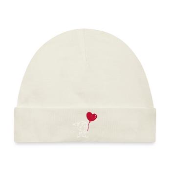 Passendes Herz Paar T-Shirt - Baby Premium Organic Mütze - Naturweiß - Vorne