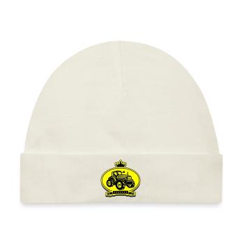 Traktor Landwirt Silhouette Trekker - Baby Premium Organic Mütze - Naturweiß - Vorne