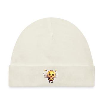 fröhliches Bienchen Anime - Baby Premium Organic Mütze - Naturweiß - Vorne