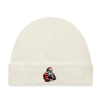 Curling Santa - Baby Premium Organic Mütze - Naturweiß - Vorne
