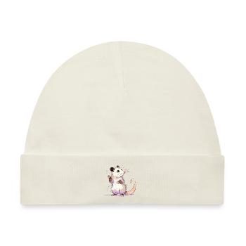 Verspieltes Opossum - Baby Premium Organic Mütze - Naturweiß - Vorne