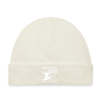 Snowboard Dad, Halfpipe, Wintersport, Skiurlaub - Baby Premium Organic Mütze - Naturweiß - Vorne