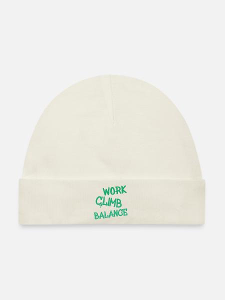 work climb balance - Baby Premium Organic Mütze - Naturweiß