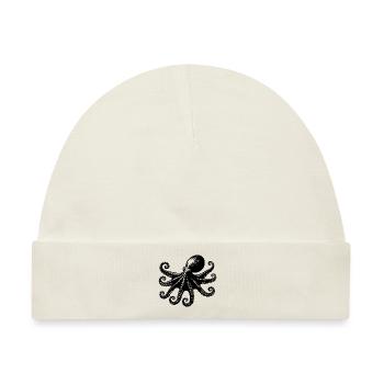 Großer Oktopus mit acht Armen - Baby Premium Organic Mütze - Naturweiß - Vorne