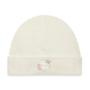 Zukünftige Braut Rosa Blumen - Passendes T-Shirt - Baby Premium Organic Mütze - Naturweiß - Vorne