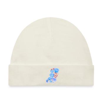 Blaue Rosen, Rosen, blaue Rose, Blumen - Baby Premium Organic Mütze - Naturweiß - Vorne
