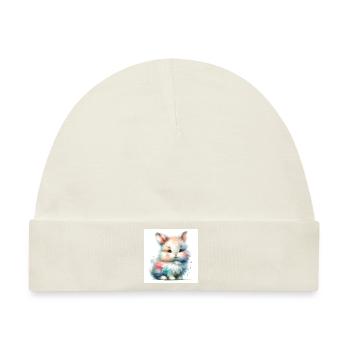 bunny - Baby Premium Organic Mütze - Naturweiß - Vorne