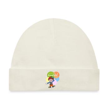 what a beautiful day - Baby Premium Organic Mütze - Naturweiß - Vorne