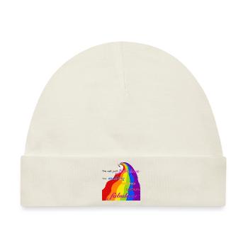 Funkelndes Regenbogen-Einhorn fabelhaft - Baby Premium Organic Mütze - Naturweiß - Vorne