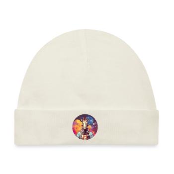 Cosmic Giraffe - Baby Premium Organic Mütze - Naturweiß - Vorne
