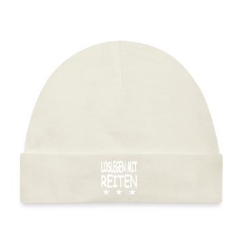 Reiten - Baby Premium Organic Mütze - Naturweiß - Vorne