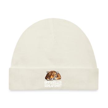 Offizieles Schlafshirt Leopard - Baby Premium Organic Mütze - Naturweiß - Vorne
