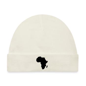 Kontinent Afrika Silhouette - Baby Premium Organic Mütze - Naturweiß - Vorne