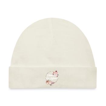 Team der Blumenbraut - Junggesellinnenabschied Geschenkidee - Baby Premium Organic Mütze - Naturweiß - Vorne