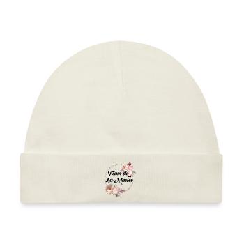Team der Blumenbraut - Junggesellinnenabschied Geschenkidee - Baby Premium Organic Mütze - Naturweiß - Vorne