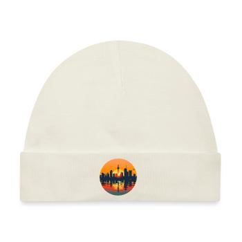 Darmstadt Skyline - Baby Premium Organic Mütze - Naturweiß - Vorne