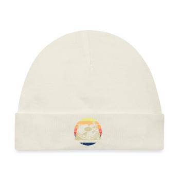 Schallplatte Vinyl Musik Plattenspieler retro - Baby Premium Organic Mütze - Naturweiß - Vorne