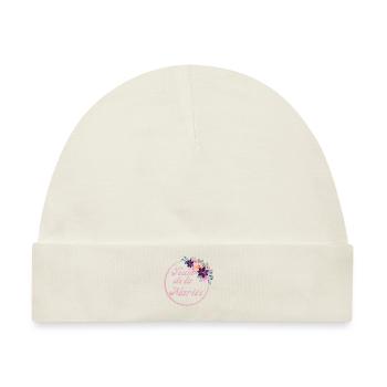 Team der rosa Blumenbraut - Junggesellinnenabschied Geschenkidee - Baby Premium Organic Mütze - Naturweiß - Vorne
