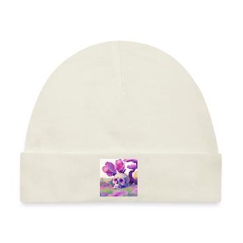 Skull in Paradise - Baby Premium Organic Mütze - Naturweiß - Vorne