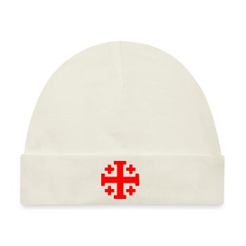 Jerusalem kreuz Jerusalemkreuz - Baby Premium Organic Mütze - Naturweiß - Vorne