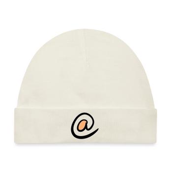 @ Zeichen. Ät / At Symbol. Websymbole. Email. - Baby Premium Organic Mütze - Naturweiß - Vorne
