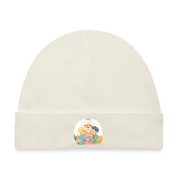 Omas Umarmung der reinen Freude - Baby Premium Organic Mütze - Naturweiß - Vorne