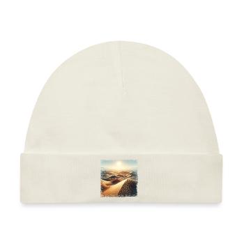 Sahara Wüste Sonnenuntergang - Baby Premium Organic Mütze - Naturweiß - Vorne