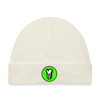 Zahn Zahnarzt Symbol - Baby Premium Organic Mütze - Naturweiß - Vorne