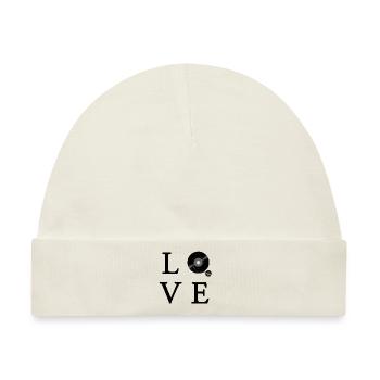 Love Dj Music Discjockey - Baby Premium Organic Mütze - Naturweiß - Vorne