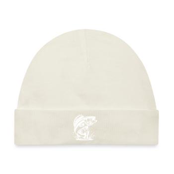 Eleganter springender Zander Raubfisch - Baby Premium Organic Mütze - Naturweiß - Vorne
