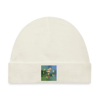 Bunter Vogel - Baby Premium Organic Mütze - Naturweiß - Vorne
