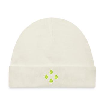 vier Blätter blatt grün natur - Baby Premium Organic Mütze - Naturweiß - Vorne