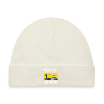 Fluglotse ATC Aviation Humor Flug - Baby Premium Organic Mütze - Naturweiß - Vorne