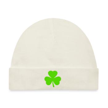 st patricks day kleeblatt - Baby Premium Organic Mütze - Naturweiß - Vorne