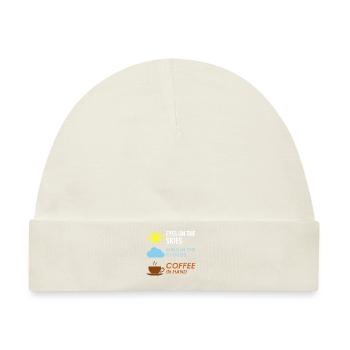 Fluglotse ATC Kaffee Luftfahrt Humor - Baby Premium Organic Mütze - Naturweiß - Vorne