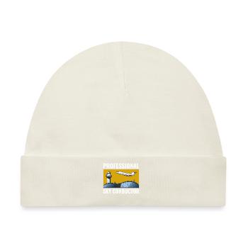 Fluglotse ATC Aviation Humor Flugzeug - Baby Premium Organic Mütze - Naturweiß - Vorne