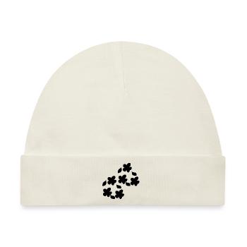 Blume muster natur Pflanze Symbol Blatt - Baby Premium Organic Mütze - Naturweiß - Vorne