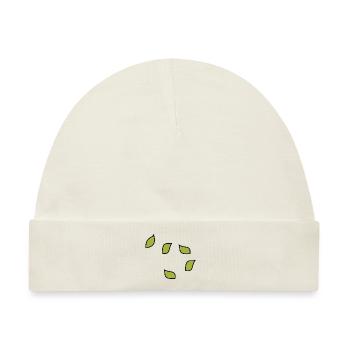 grüne blätter blatt muster baum - Baby Premium Organic Mütze - Naturweiß - Vorne